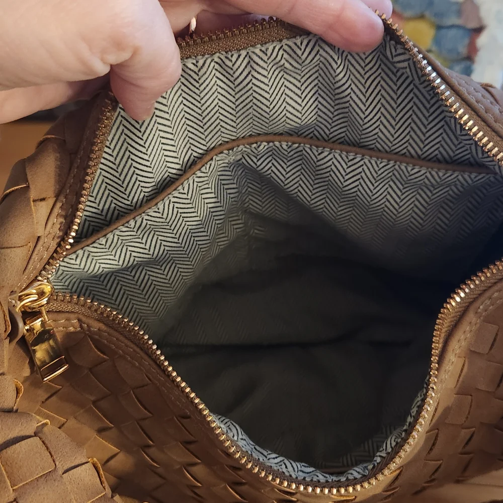 Urban Expressions Tan Woven Hobo Bag - Picture 10 of 12